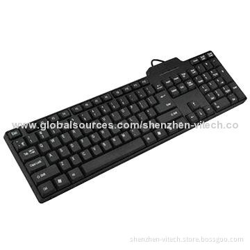 Classic Wired Keyboard with 104 Standard Keys, Available in Black